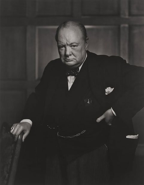 481x615 In His Iconic Portrait, Winston Churchill Is Scowling Over A Lost - Churchill Bulldog Painting