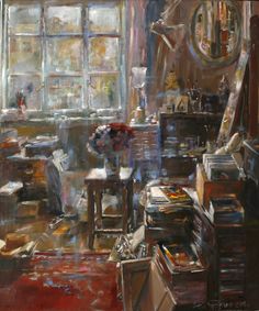 236x283 Cigar Bar Paintings, Whiskey With Cigar, Poker Chips By Artist - Cigar Bar Painting