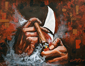 300x231 Cigar Bar Paintings Fine Art America - Cigar Bar Painting