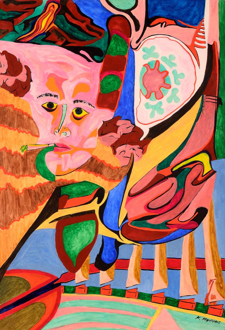 770x1131 Saatchi Art The Last Cigar Painting By Konstantinos Botas - Cigar Painting