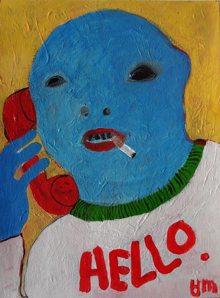724x981 It's Nice That Anna Mond's Cigarette Smoking, Beer Drinking - Cigarette Painting
