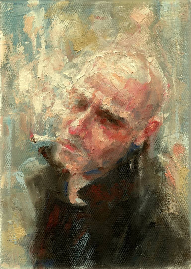 770x1088 Saatchi Art Last Cigarette Painting By Tatiana Ivchenkova - Cigarette Painting