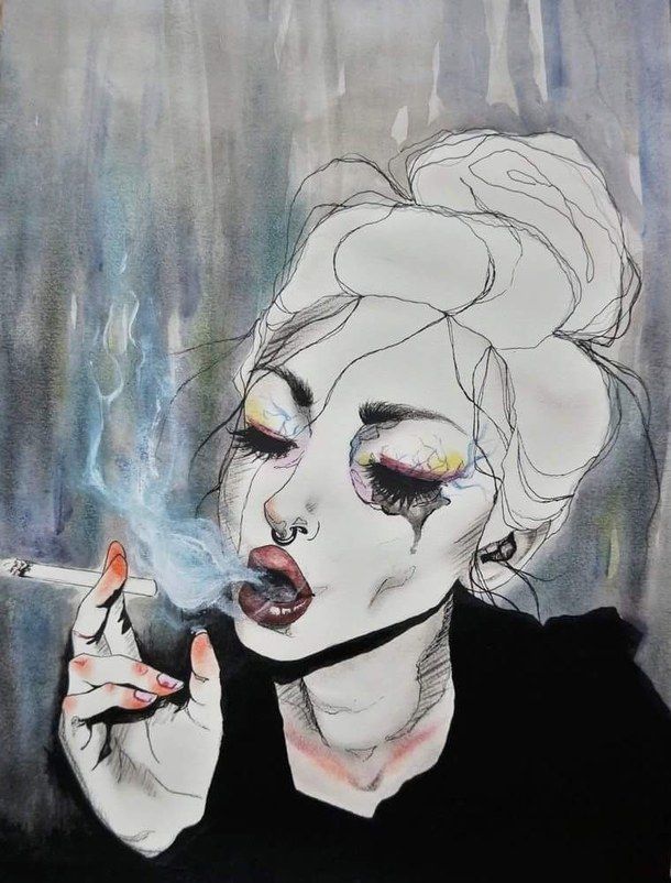 Cigarette Painting at PaintingValley.com | Explore collection of ...