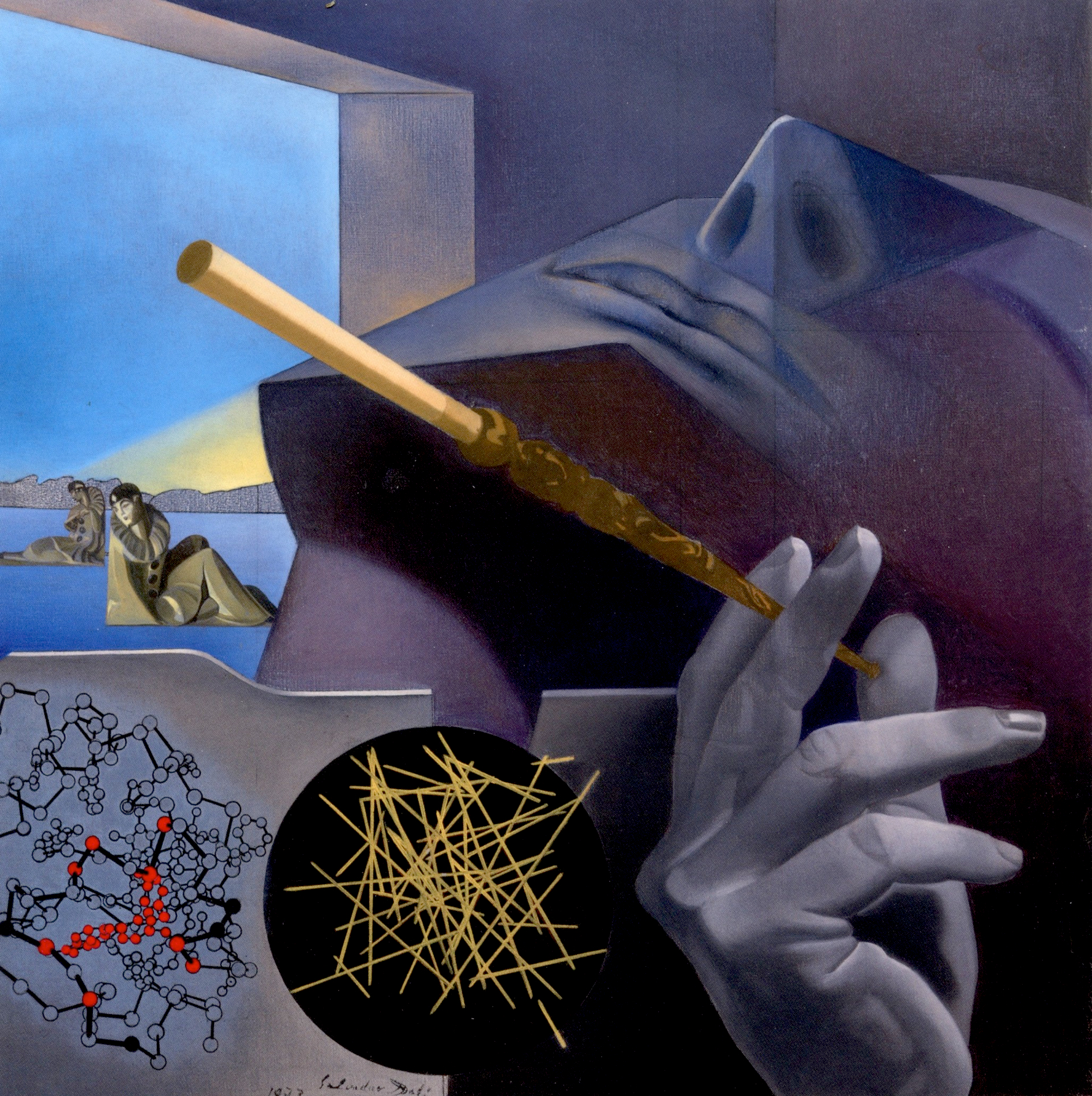 1893x1900 Epph Dali's The Smoker (1973) - Cigarette Painting