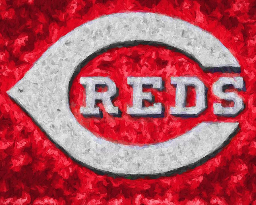 900x721 Cincinnati Reds On Canvas Painting By Dan Sproul - Cincinnati Reds Painting