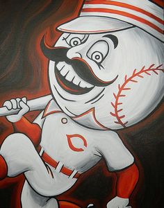 236x300 Cincinnati Reds Wine Bottle Holder Decorative Shoe Shoe Special - Cincinnati Reds Painting