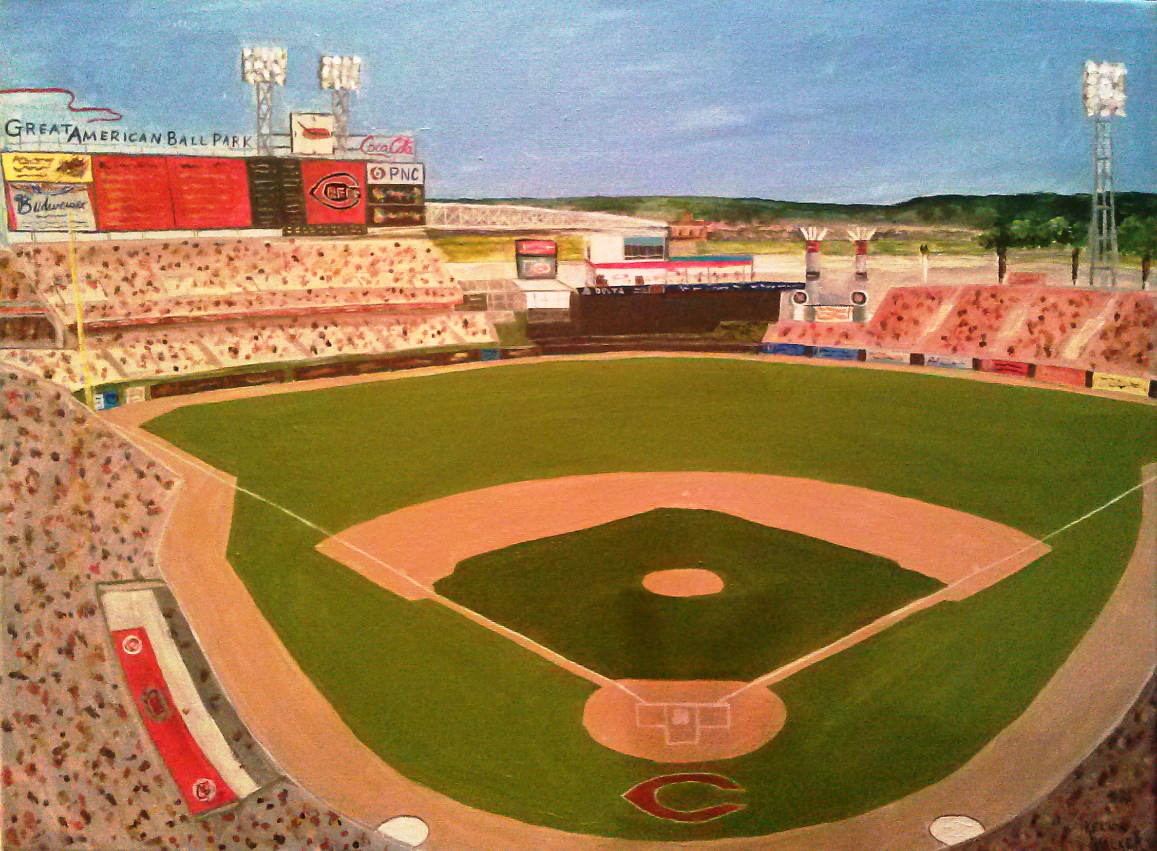 2253x1659 The Great American Ball Park A Place For Learning - Cincinnati Reds Painting