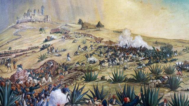 640x360 The Historical Origin Of Cinco De Mayo - Cinco De Mayo Painting