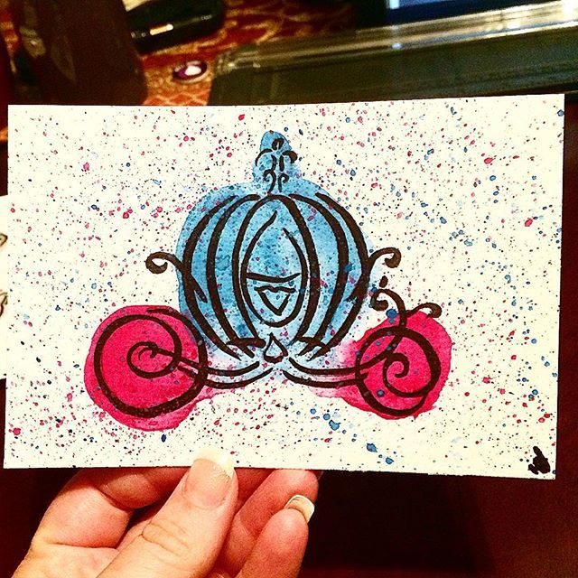 640x640 Cinderellas Carriage On A Small 4x6 Card ) - Cinderella Carriage Painting