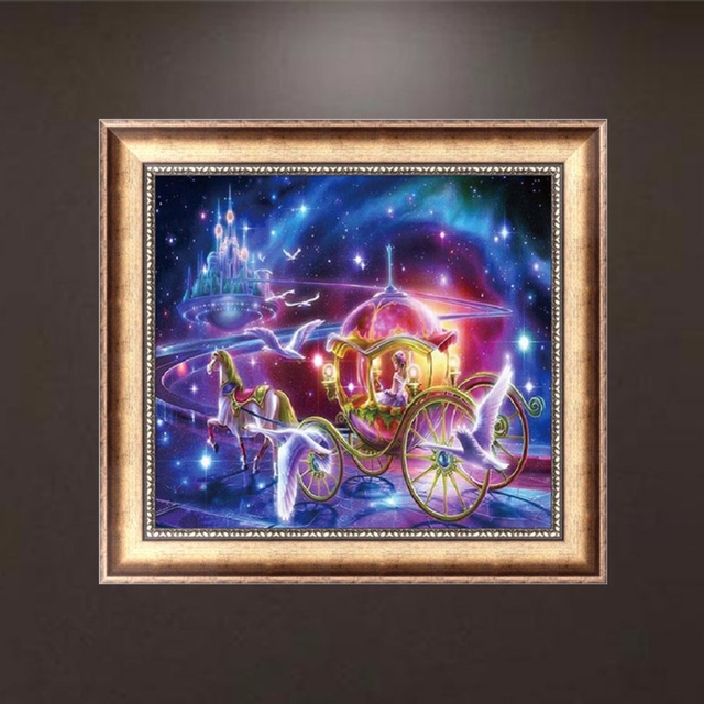 640x640 Fairy Tale 5d Diamond Embroidery Cinderella Diy Craft Painting - Cinderella Carriage Painting