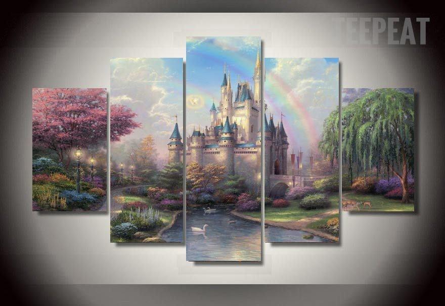 880x604 Cinderella's Castle Painting - Cinderella Castle Painting