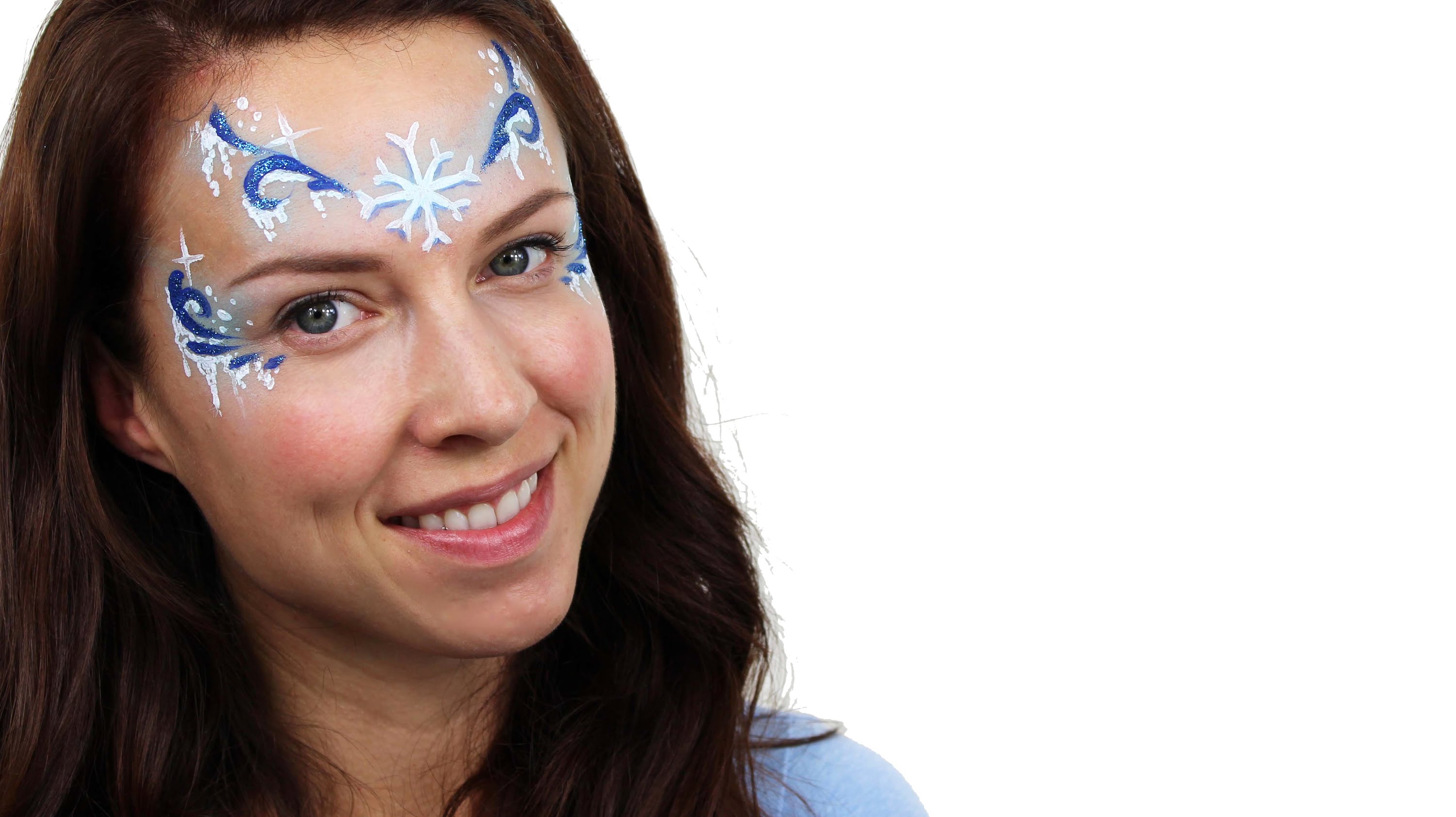 3000x1683 Ice Princess Face Paint Tutorial Snazaroo - Cinderella Face Painting