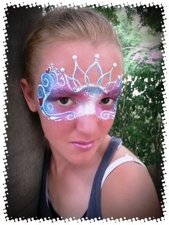 336x448 The 119 Best Face Paint Masks Images On Face Paintings - Cinderella Face Painting