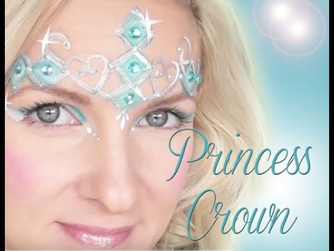 480x360 Cinderella Inspired Princess Crown Face Painting Tutorial - Cinderella Face Painting