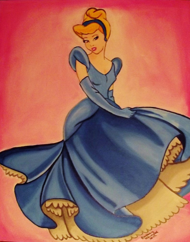 792x1008 Cinderella Painting By Brittanydb - Cinderella Painting