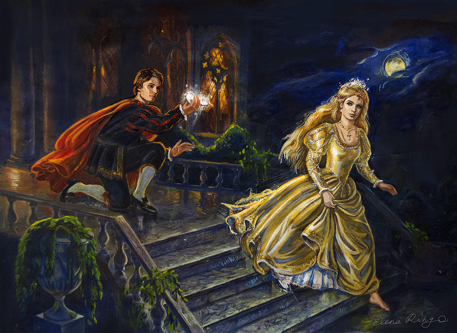 900x656 Cinderella Painting By Elena Ringo - Cinderella Painting