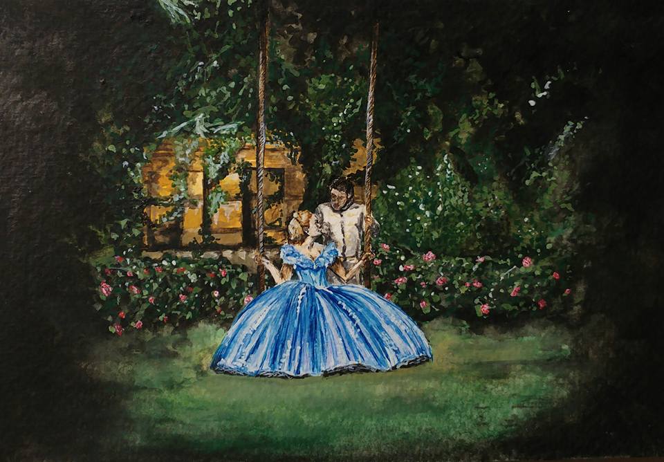 960x668 Cinderella Watercolour Painting - Cinderella Painting