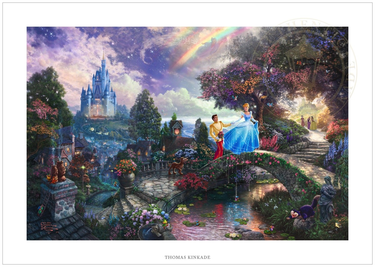 1200x853 Cinderella Wishes Upon A Dream Limited Edition Art The Thomas - Cinderella Painting