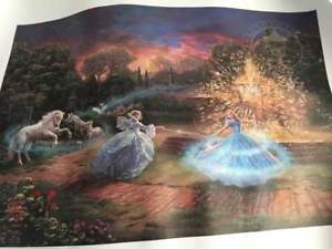 300x225 Disney Artworkoil Painting Print On Canvascinderella Wishes W - Cinderella Painting