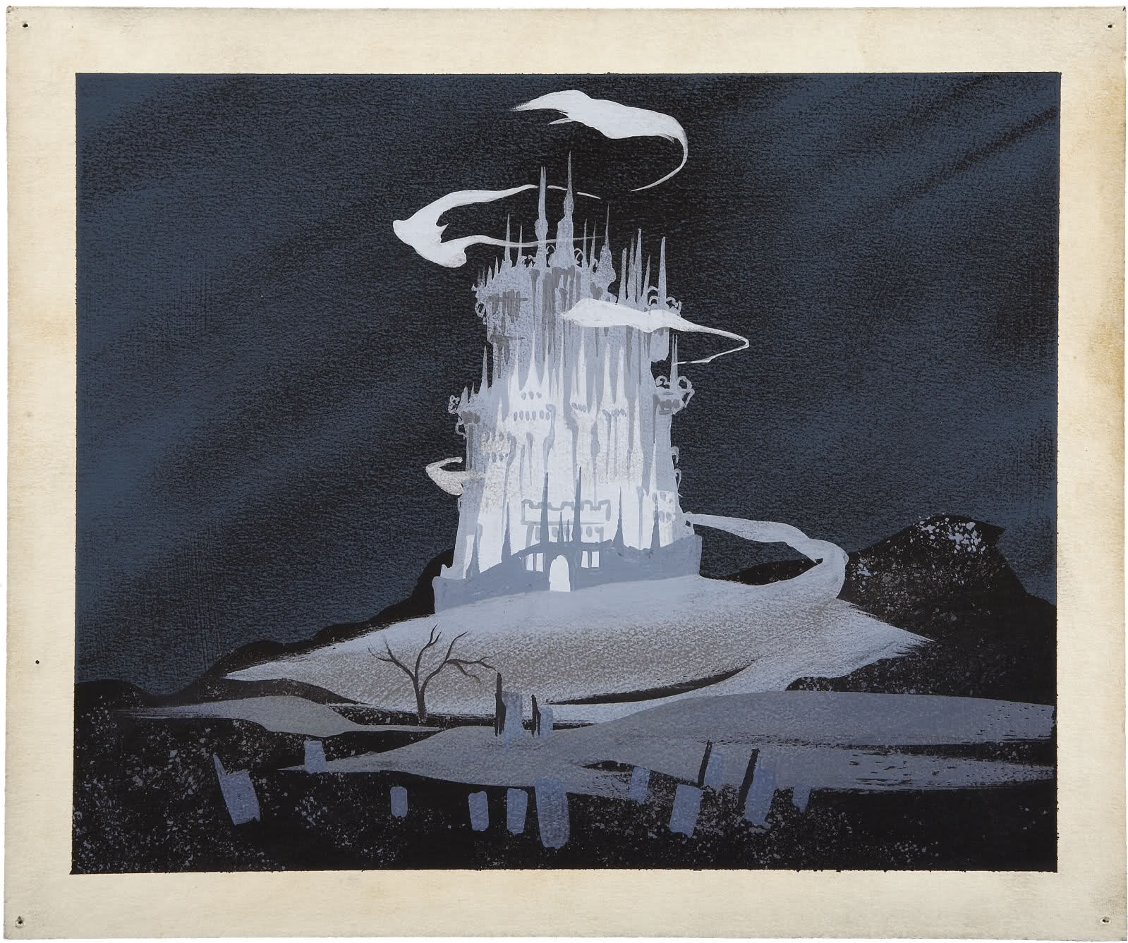 1599x1337 Eaten By Ducks Mary Blair - Cinderellas Castle Painting