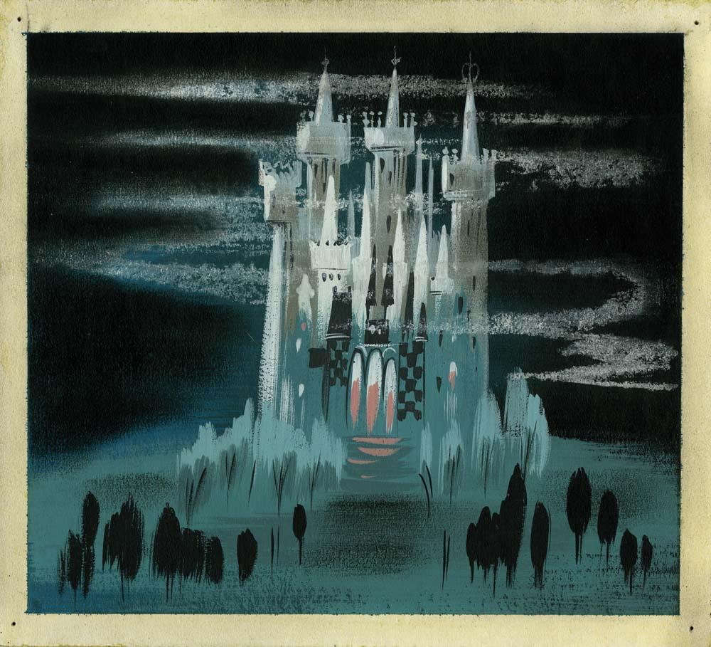 1000x909 Mary Blair Original Concept Painting Of Cinderella's Castle - Cinderellas Castle Painting