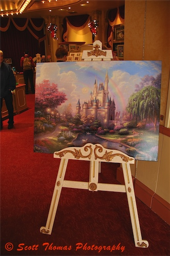 332x500 Thomas Kinkade Cinderella Castle Painting Main Street - Cinderellas Castle Painting