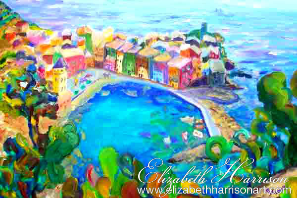 600x400 Colors Of Cinque Terre Elizabeth Harrison Art Artist Painting - Cinque Terre Painting