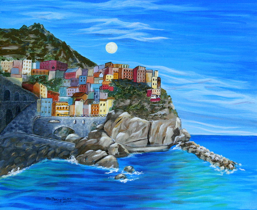 900x738 Manarola Cinque Terre Painting By Melodie Douglas - Cinque Terre Painting