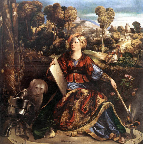 500x503 Circe 1520 Painting Dosso Dossi Oil Paintings - Circe Painting