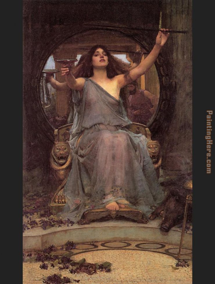 741x980 John William Waterhouse Circe Offering The Cup To Ulysses Painting - Circe Painting