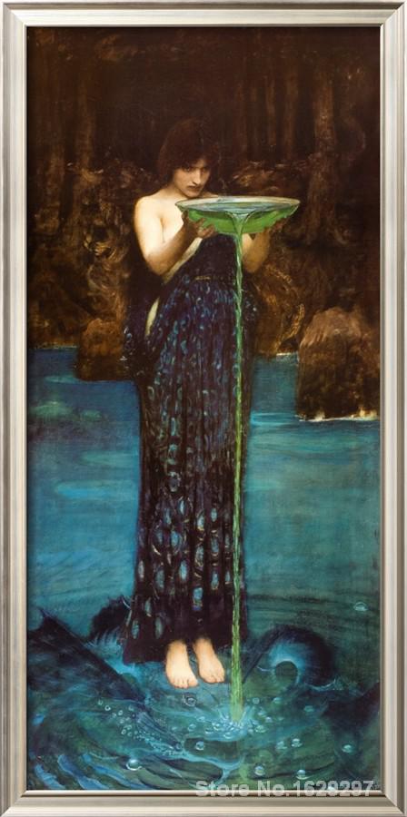 448x900 Modern Painting On Canvas Circe Invidiosa John William Waterhouse - Circe Painting