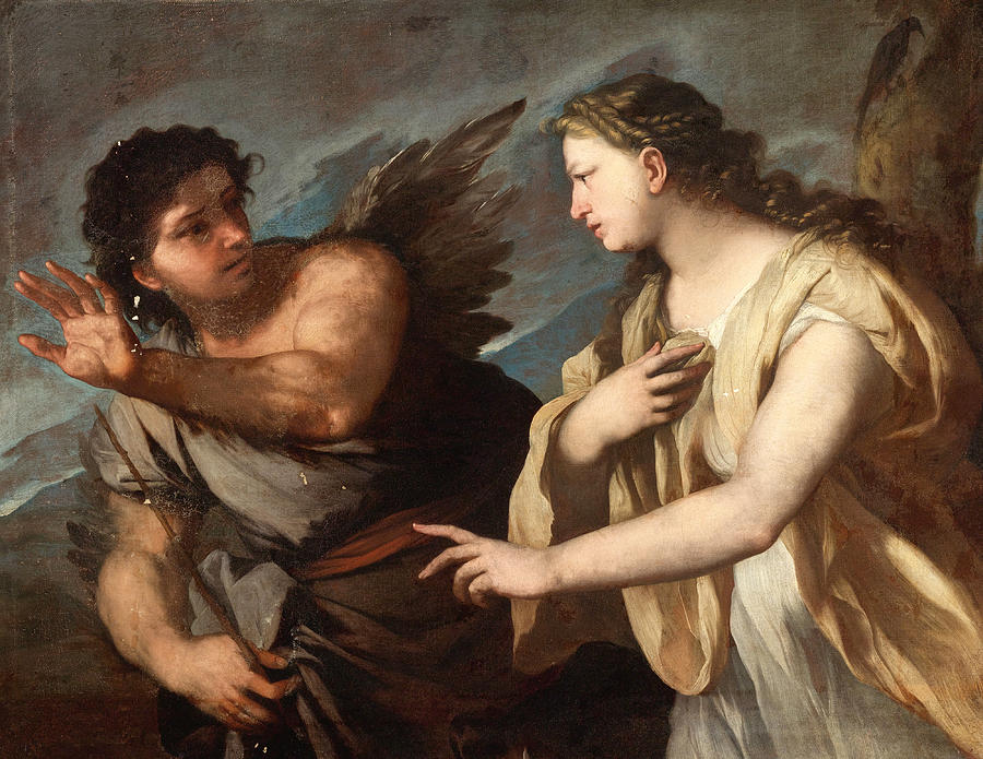 900x695 Picus And Circe Painting By Luca Giordano - Circe Painting