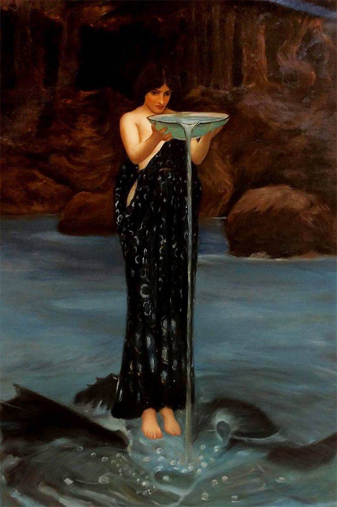 666x1000 Waterhouse - Circe Painting