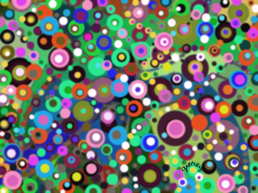 900x675 In Circles Painting By Paintings By Gretzky - Circle Art Painting