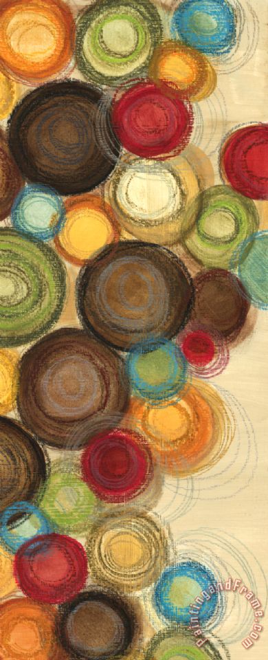 390x960 Jeni Lee Wednesday Whimsy Ii Mini Abstract Colorful Circles - Circle Art Painting
