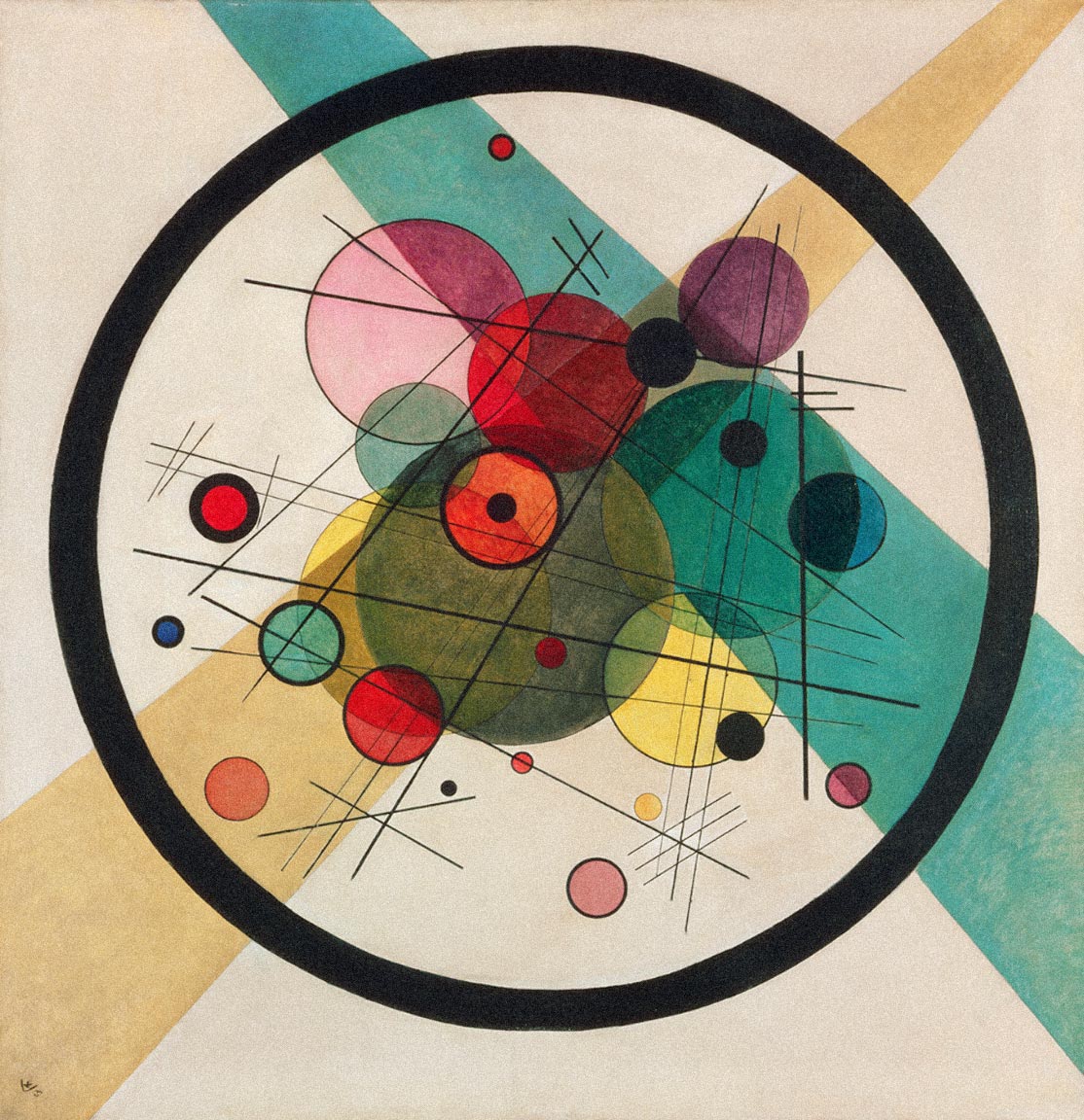 1114x1152 Wassily Kandinsky Circles In A Circle, 1923 - Circle Art Painting