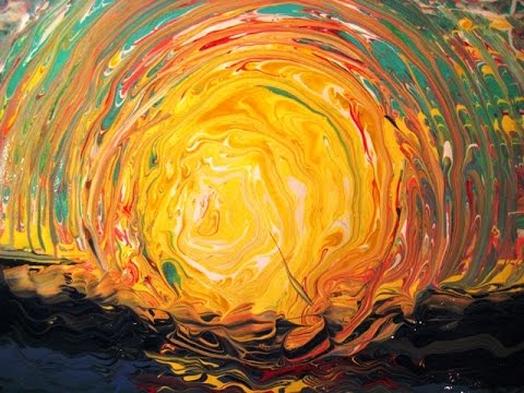 480x360 Abstract Art Painting Acrylic Pouring Circle Techniques 08 Sunset - Circle Art Painting