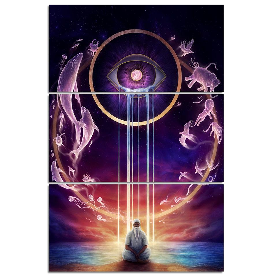 960x960 Circle Of Life 2 By Jojoesart Hd Print 3 Piece Canvas Art - Circle Canvas Painting