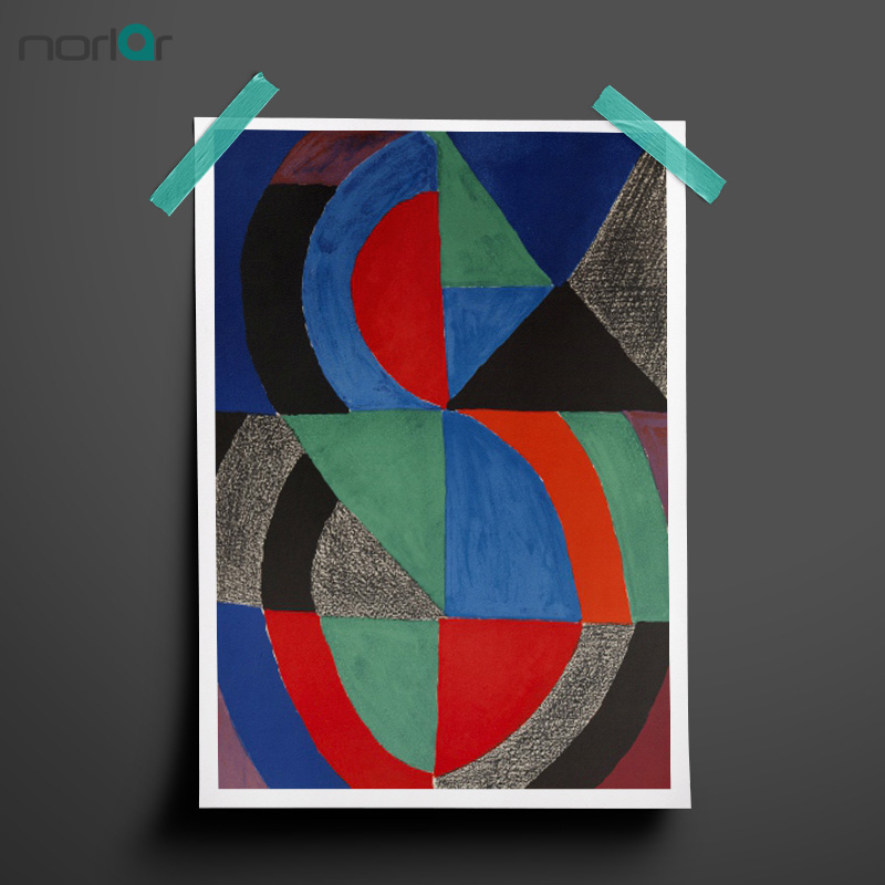 800x800 Hd Printed Oil Paintings Abstract Color Geometric Circle Canvas - Circle Canvas Painting