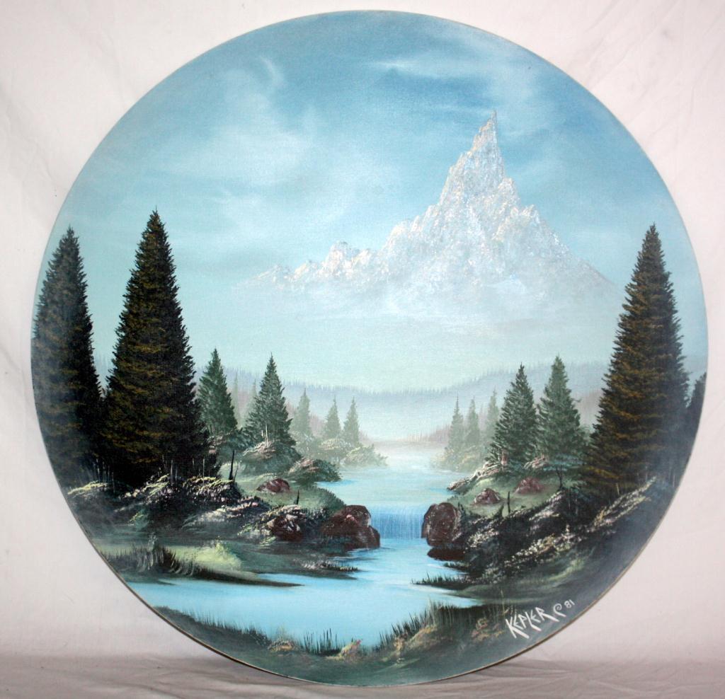 1024x988 Round Canvas Oil Painting - Circle Canvas Painting