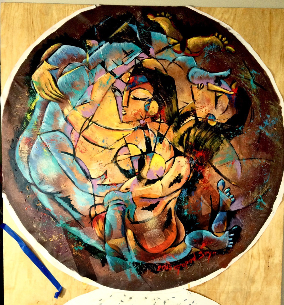 1190x1280 Circle Of Life By Gopal Seyn - Circle Of Life Painting