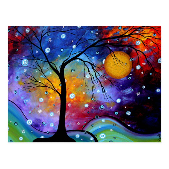 540x540 Winter Sparkle Circle Of Life Madart Painting Postcard - Circle Of Life Painting