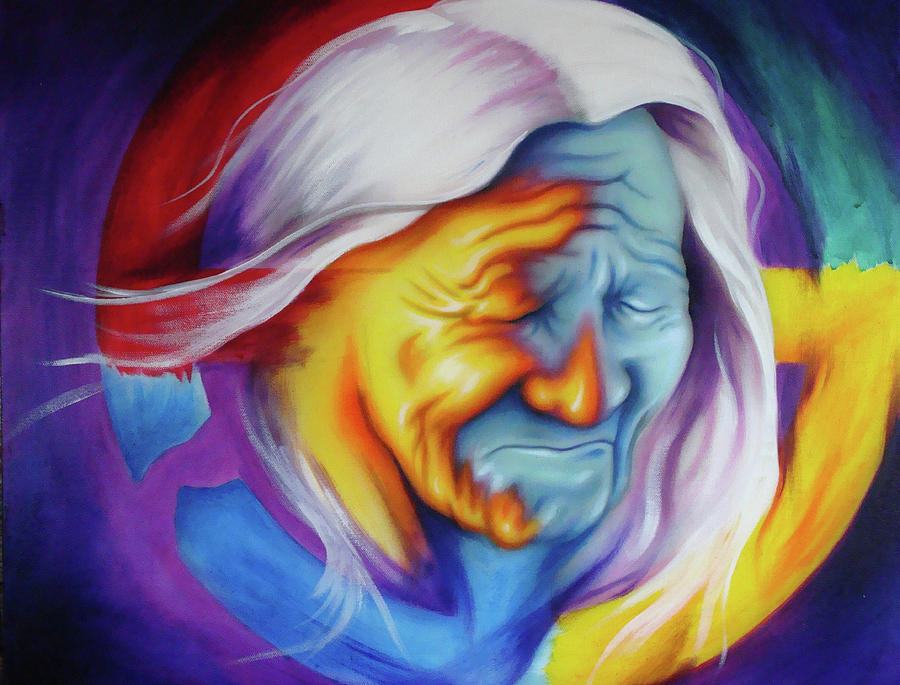 900x685 Broken Circle Painting By Robert Martinez - Circle Painting