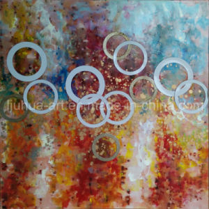 300x300 China Modern Simple Abstract Circles Oil Painting On Canvas (Lh - Circle Painting Canvas