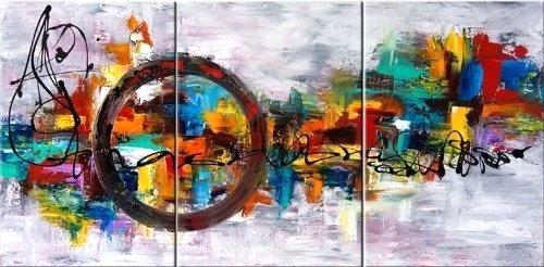 500x246 Santin Art Art Circle Of Magic Modern Canvas Art Wall Decor - Circle Painting Canvas