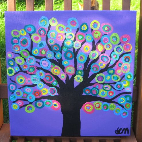 495x495 Paint Canvas Circle Art - Circle Painting Canvas