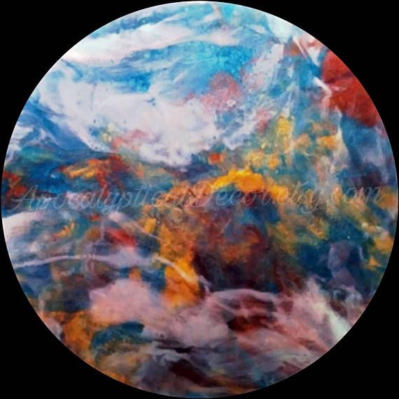 570x570 Custom Abstract Circular Painting, Contemporary Painting, Original - Circular Painting