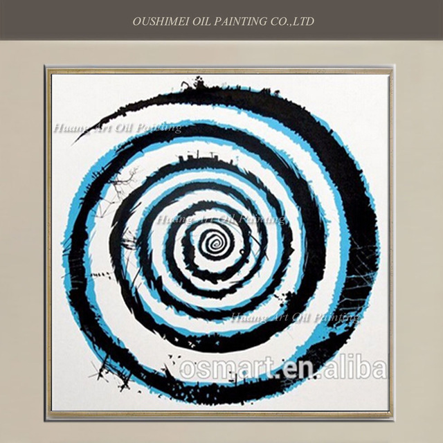 640x640 Handmade Modern Turned Around Oil Painting On Canvas Hand Painted - Circular Painting