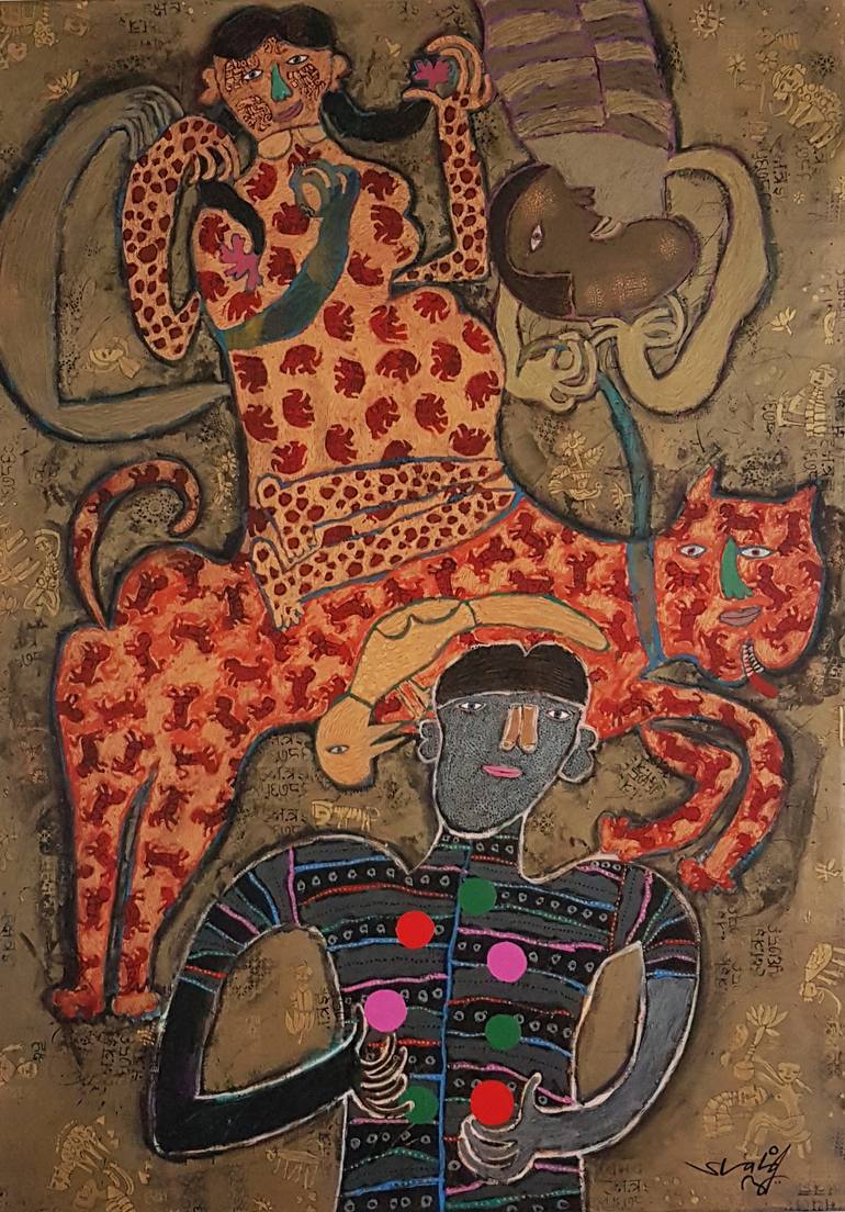 770x1104 Saatchi Art Circus Painting By Shahid Parvez - Circus Elephant Painting