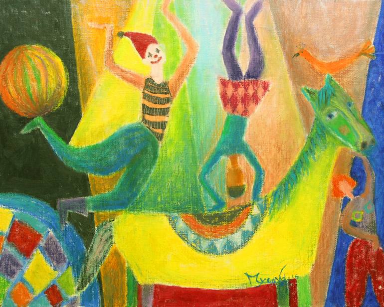770x616 Saatchi Art Circus Painting By Myung Soon Lee - Circus Painting